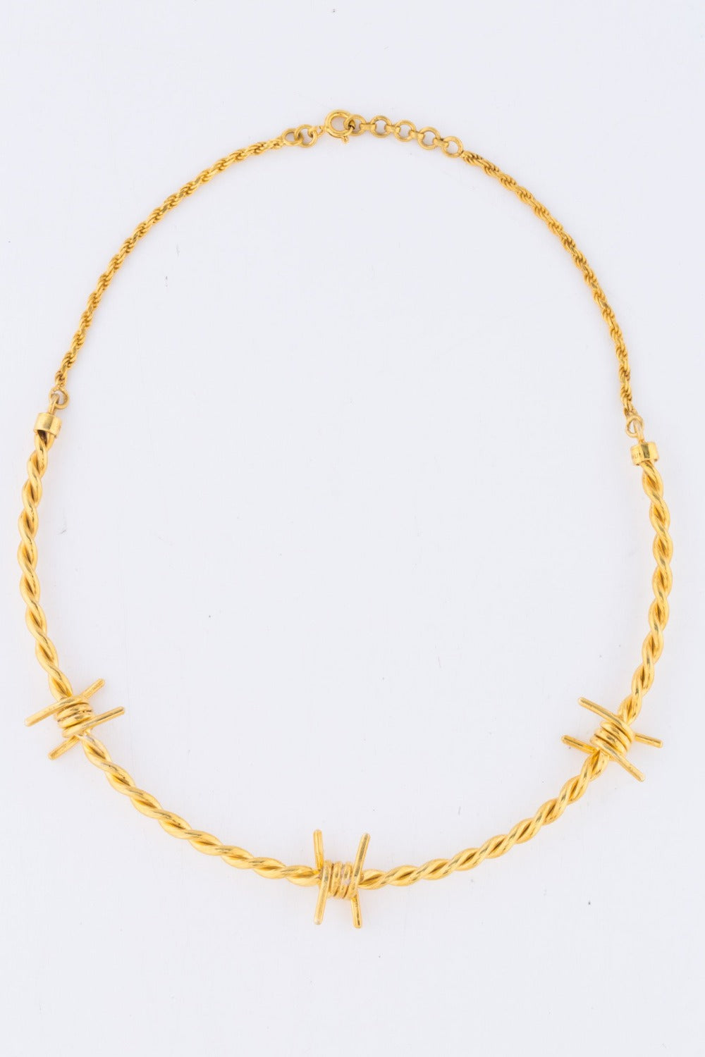 The Kabul House Essential Barb Wire Choker - Blingistan, gold plated necklace.