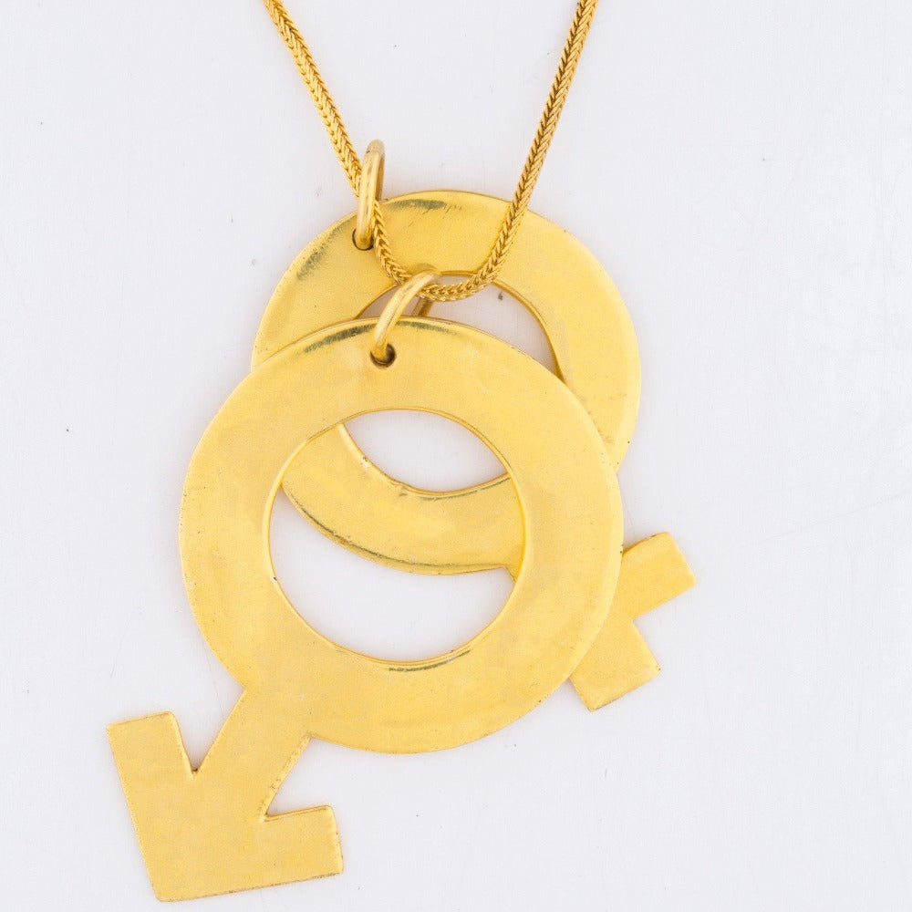 The Pride and Patriarchy Male & Female Necklace - Blingistan