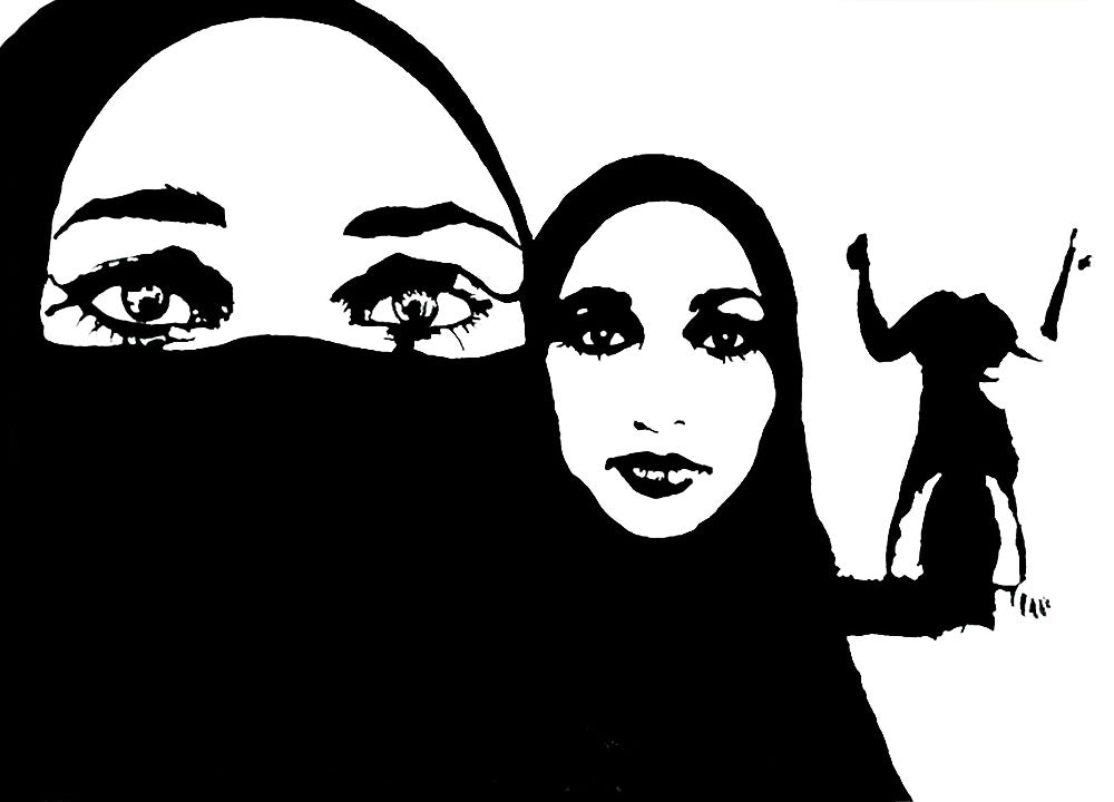 Who Is More Oppressed Print Black and White - Blingistan